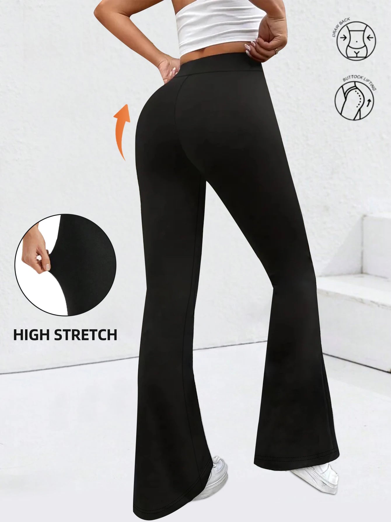 Fitfemme Women's Tummy Control Yoga Leggings - High Waist Mesh Panel Workout Pants  Gym Running