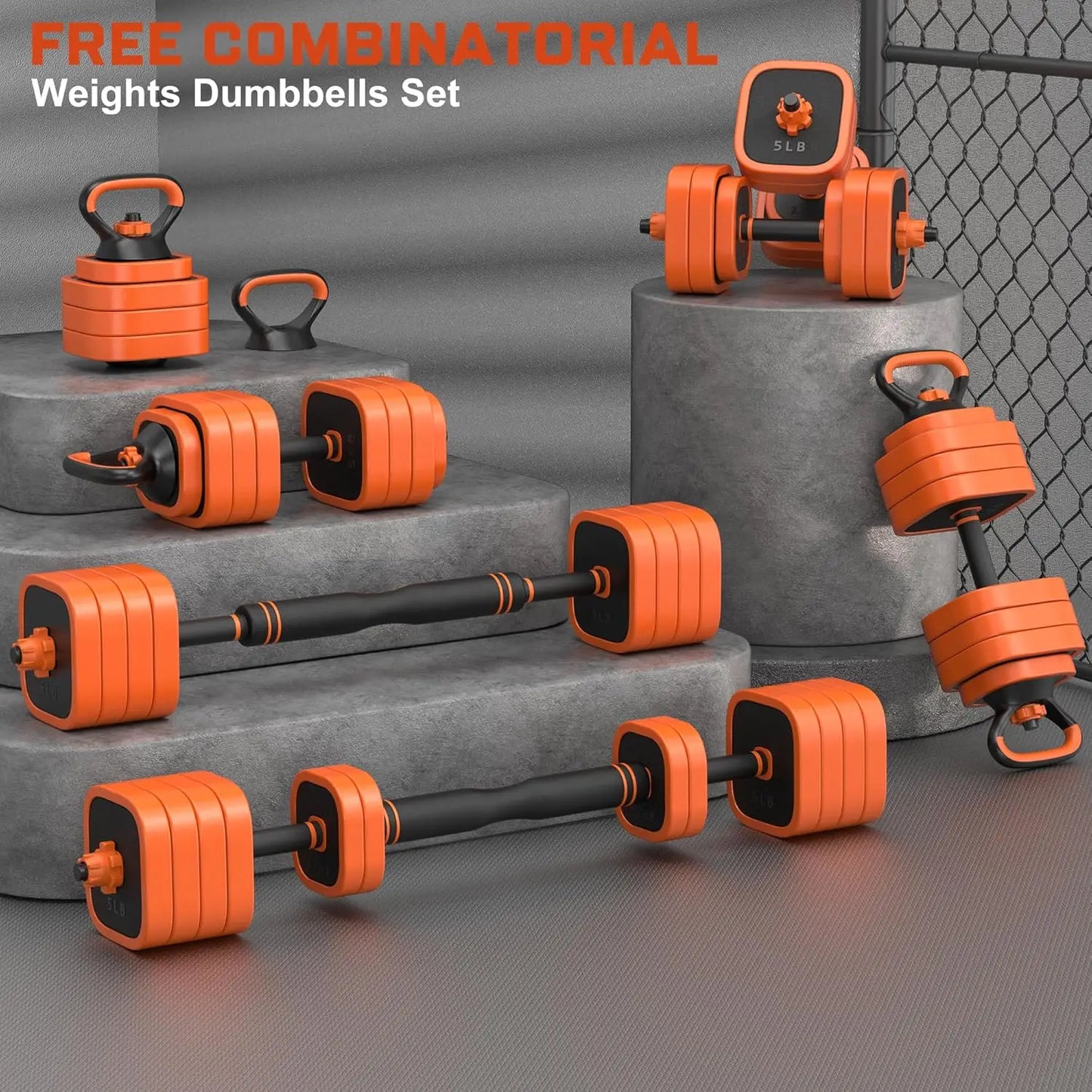 Adjustable Dumbbells Set, 45/65/85 lbs Free Weight Set with Connector, 4 in1 Dumbbells Set for Home Gym Workout