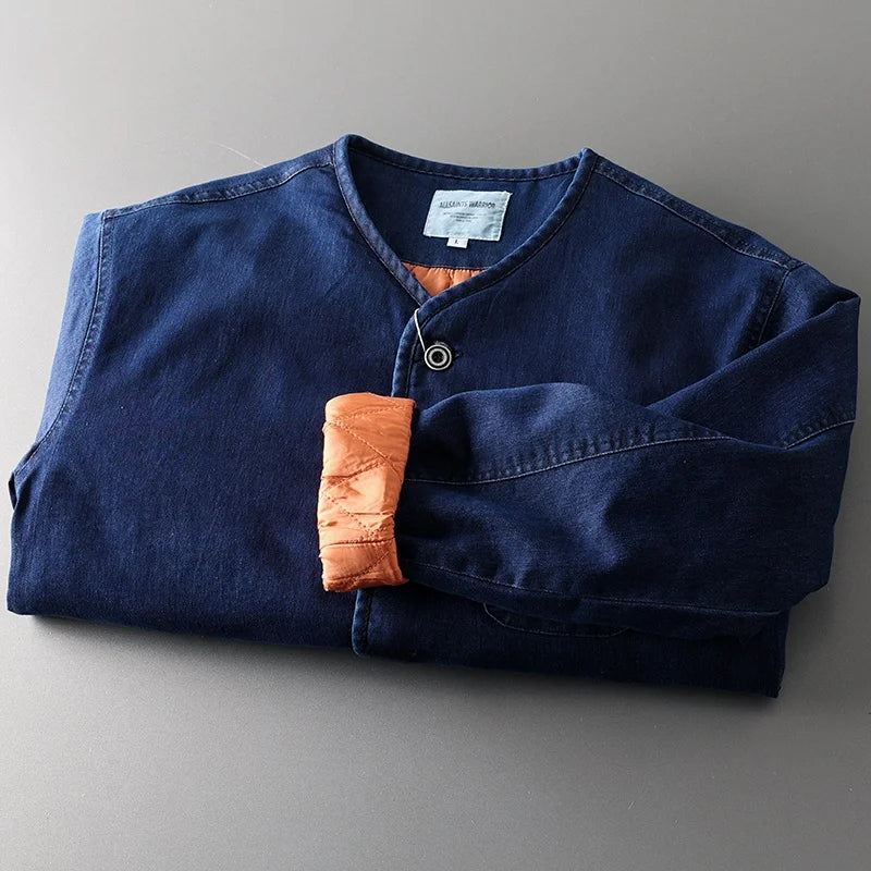 American Retro Men's Denim Cotton Jaet Original Tail Single M Cotton Clothes Thiened Casual Sle Youth ular