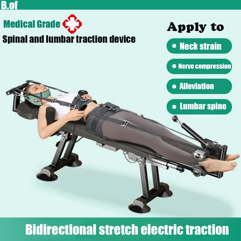 Multi Functional Height Increasing And Lengthening Electric Stretcher, Lumbar Spine Soother, Traction Inverted Machine