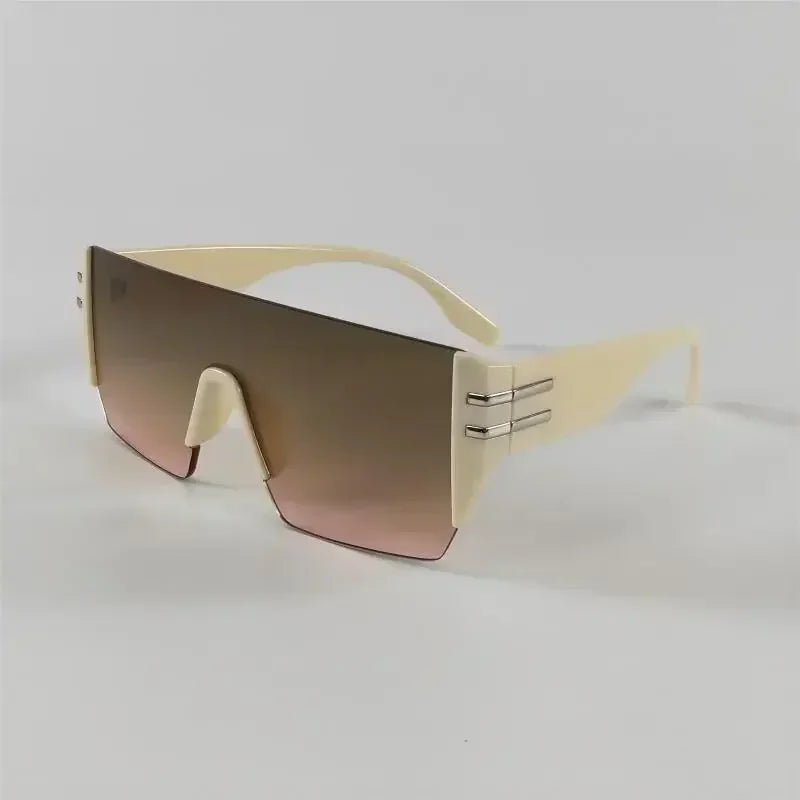 2025 New Rimless Oversized Sunglasses Women Men Luxury Brand High Quality Sun Glasses Ladies Unisex Eyewear UV400 Oculos De Sol