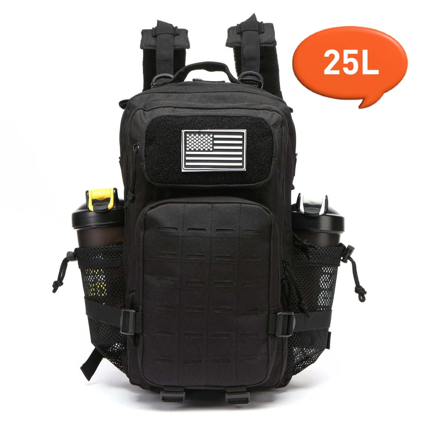 25L/50L Tactical Backpack Bag Hunting MOLLE Backpack GYM For Men EDC Outdoor Hiking Rucksack Witch 2 Bottle Holders