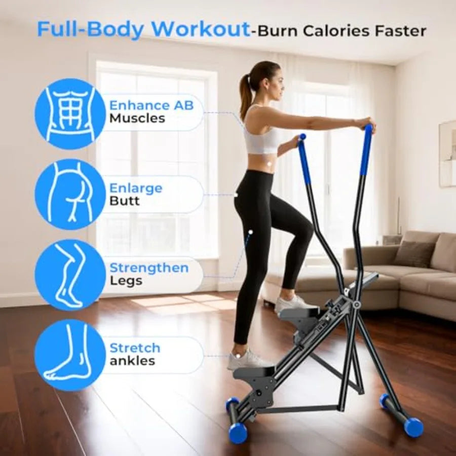 Stair Stepper for Home Vertical Climber Exercise Machine with Stable Triangular Frame Smooth Quiet Motion Full Body Workout Equ