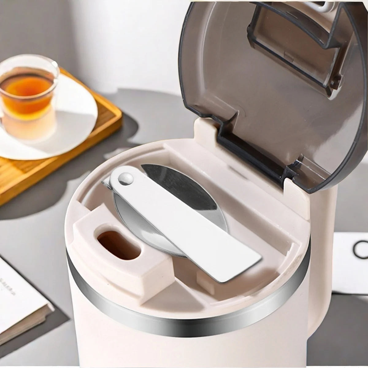 Thermal Coffee Mug Tumbler With Spoon&Strainer 450/500ml 304 Stainless Steel Double Wall Drinking Cup Insulated Milk Cofffee Cup