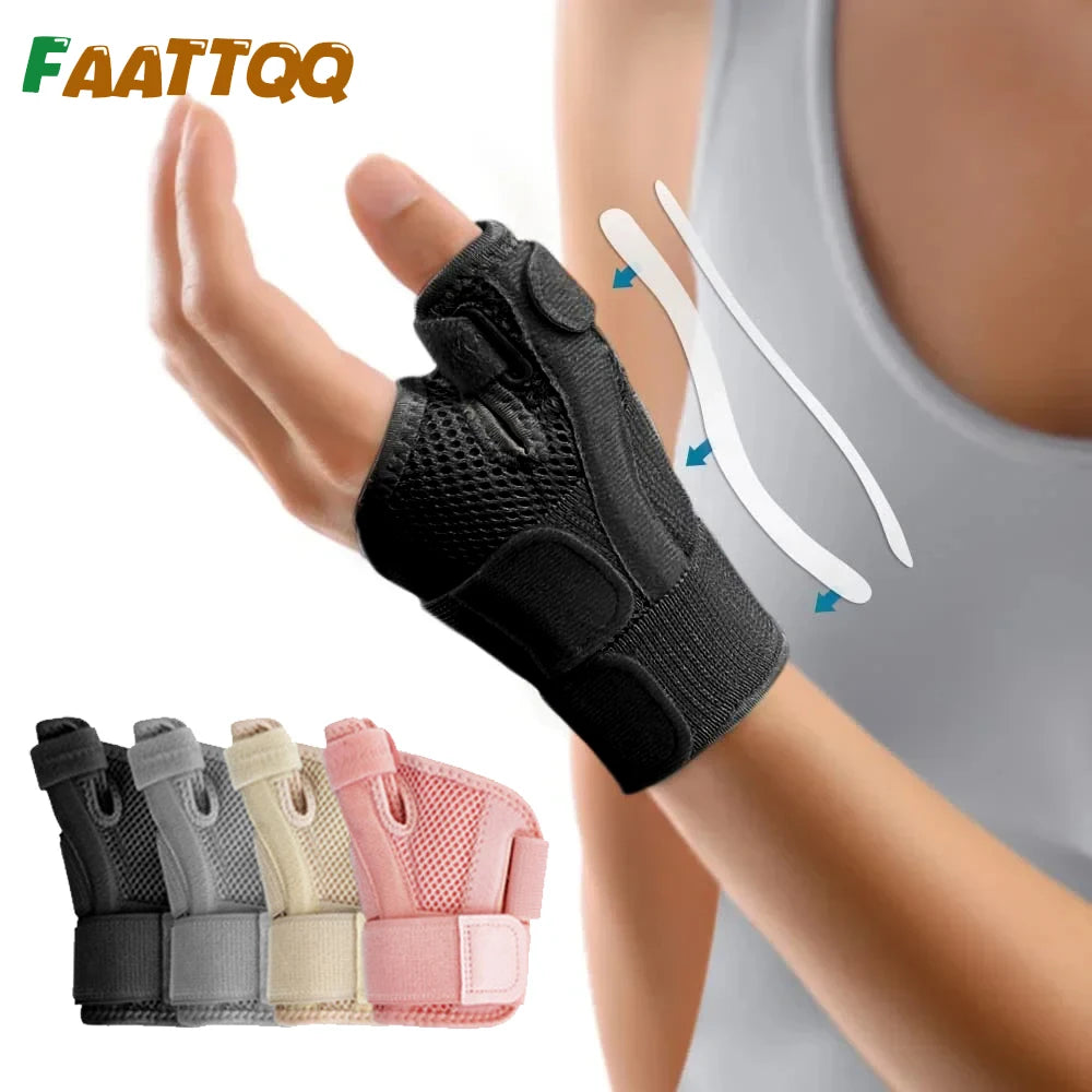 1Pcs Flexible Splint Wrist Thumb Support Brace for Tendonitis Arthritis Breathable Thumb Protector Guard Fits Right & Left Hand