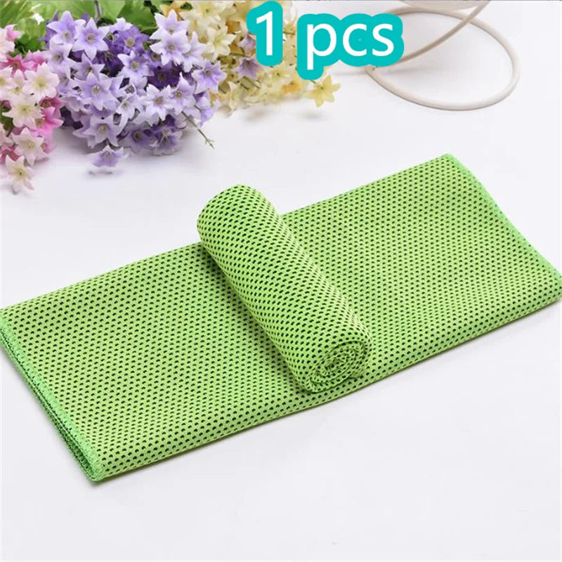 1-10pcs Cooling Towel Instant Relief Microfiber Cool Towels Chilling Neck Wrap Ice Cold Rags Sports Fitness Camping Hiking