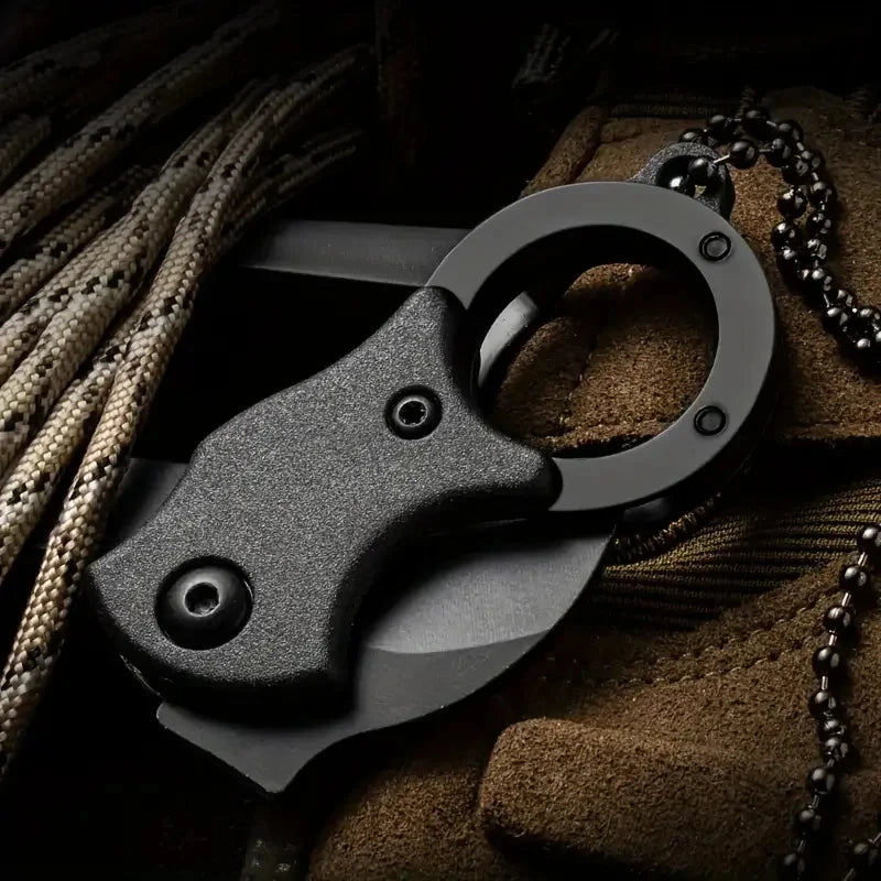 NEW Keychain Pocket Stainless Steel Camping Small Mini Portable Knife Peeler Fixed Blade Multi EDC Tool with Chain