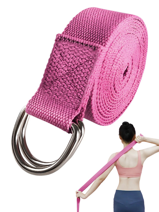 Yoga Strap/Stretching Strap with Extra Secure Adjustable D-ring Closure Ideal for Daily Stretching Physical Therapy Fitness
