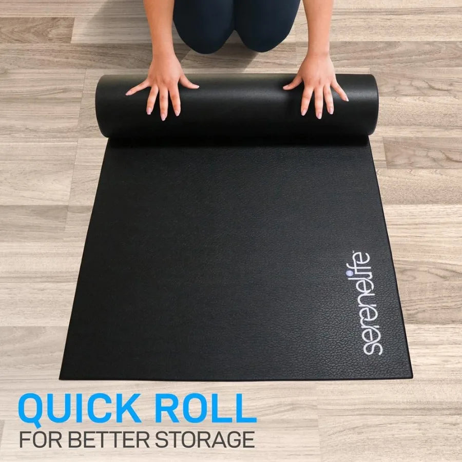 Premium Portable Fitness Exercise Mat 36 x 72 NonSlip Gym Training Equipment Floor Protection for Yoga Workout Jump Rope Ideal