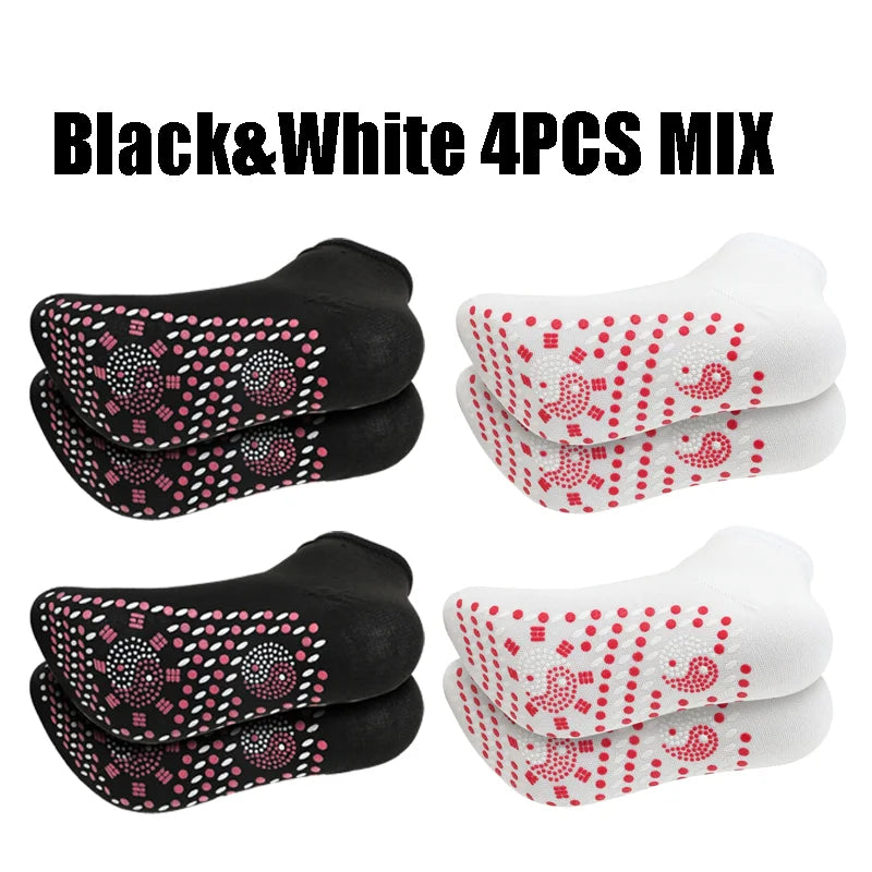 1-10pairs Tourmaline Self-Heating Socks Winter Warm Thermal Health Care Socks Floor Socks Absorption Deodorant  Warm Socks