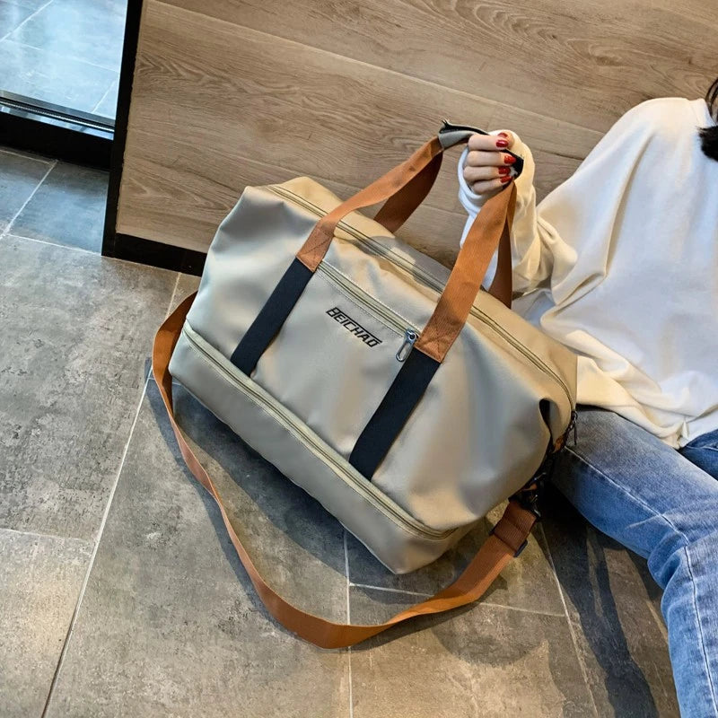 Gym Bag Travel Fitness Bag for Women Large Capacity Men's Sports Luggage bag Waterproof Female Messenger Bag Dry And Wet Handbag