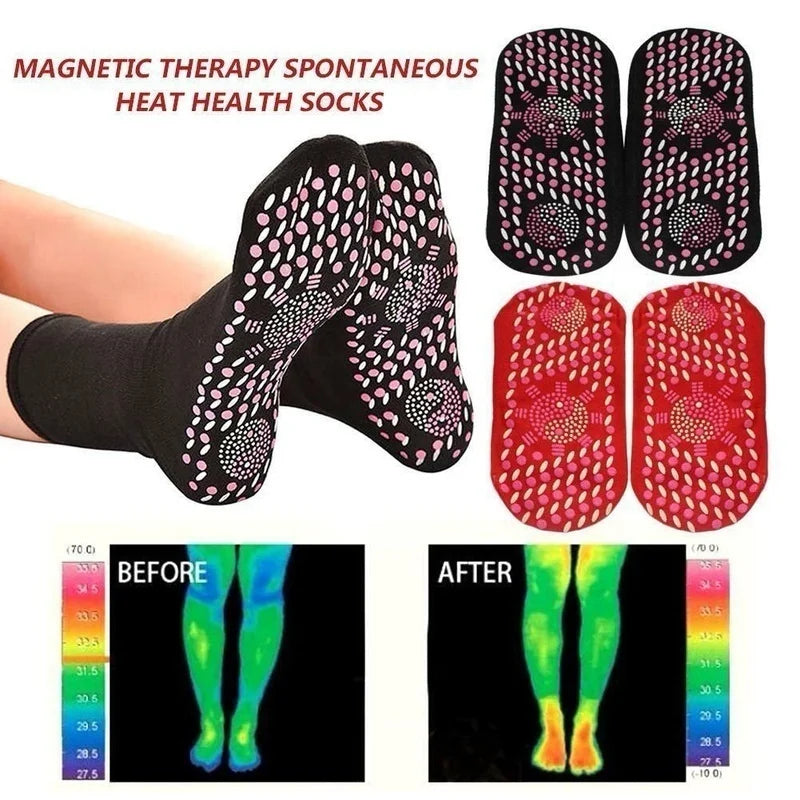 1-10pairs Tourmaline Self-Heating Socks Winter Warm Thermal Health Care Socks Floor Socks Absorption Deodorant  Warm Socks