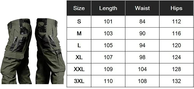 Multi-pocket Work Pants Men Waterproof Straight-leg Cargo Pants Outdoors Wear-resistant Hiking Casual Pants Spring Male Joggers