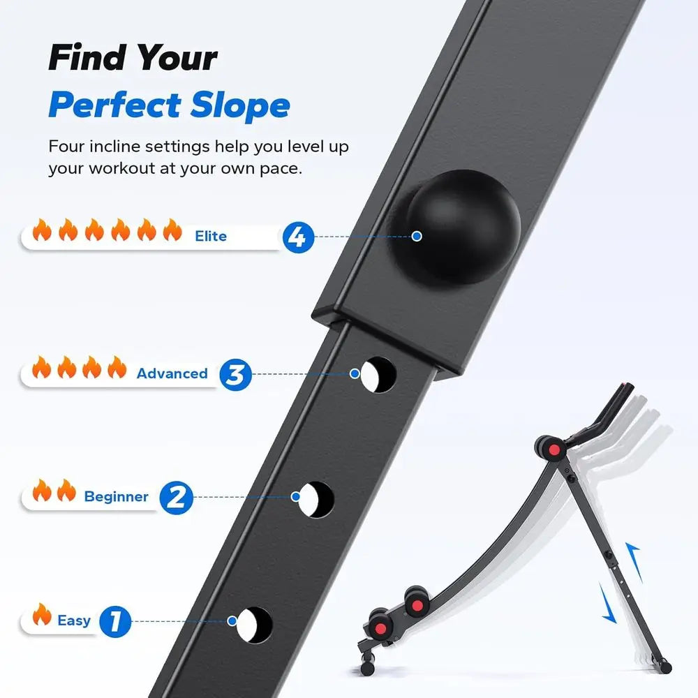 Dual Track Ab hine, Adjustable Ab Trainer hine, Ab Workout Equipment or Home Gym, Ergonomic Arc Track or Better Abs, oldable Wor