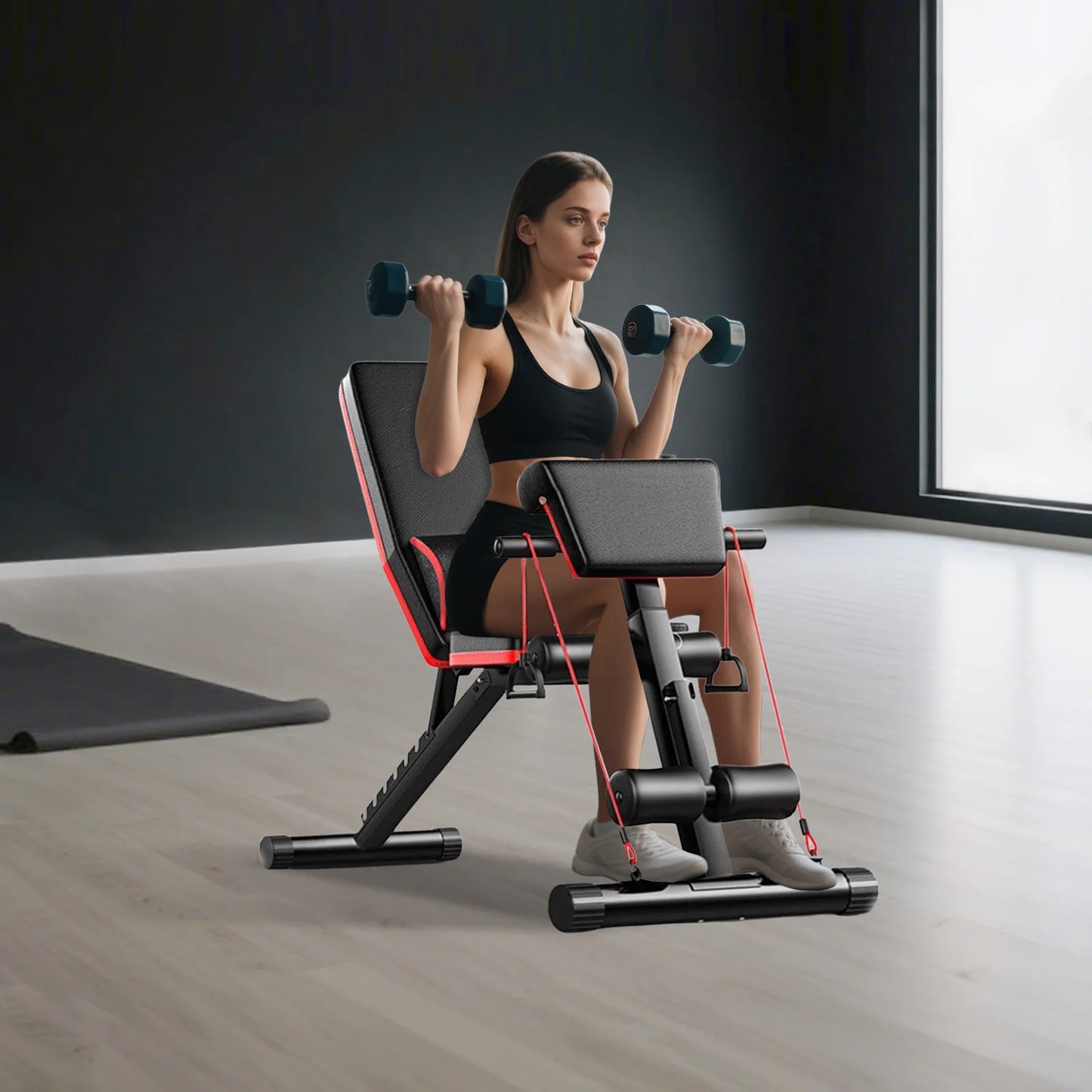 Multifunctional Deadlift Board Home Fitness Adjustable Weight Bench Training Equipment Seated Weight Bench