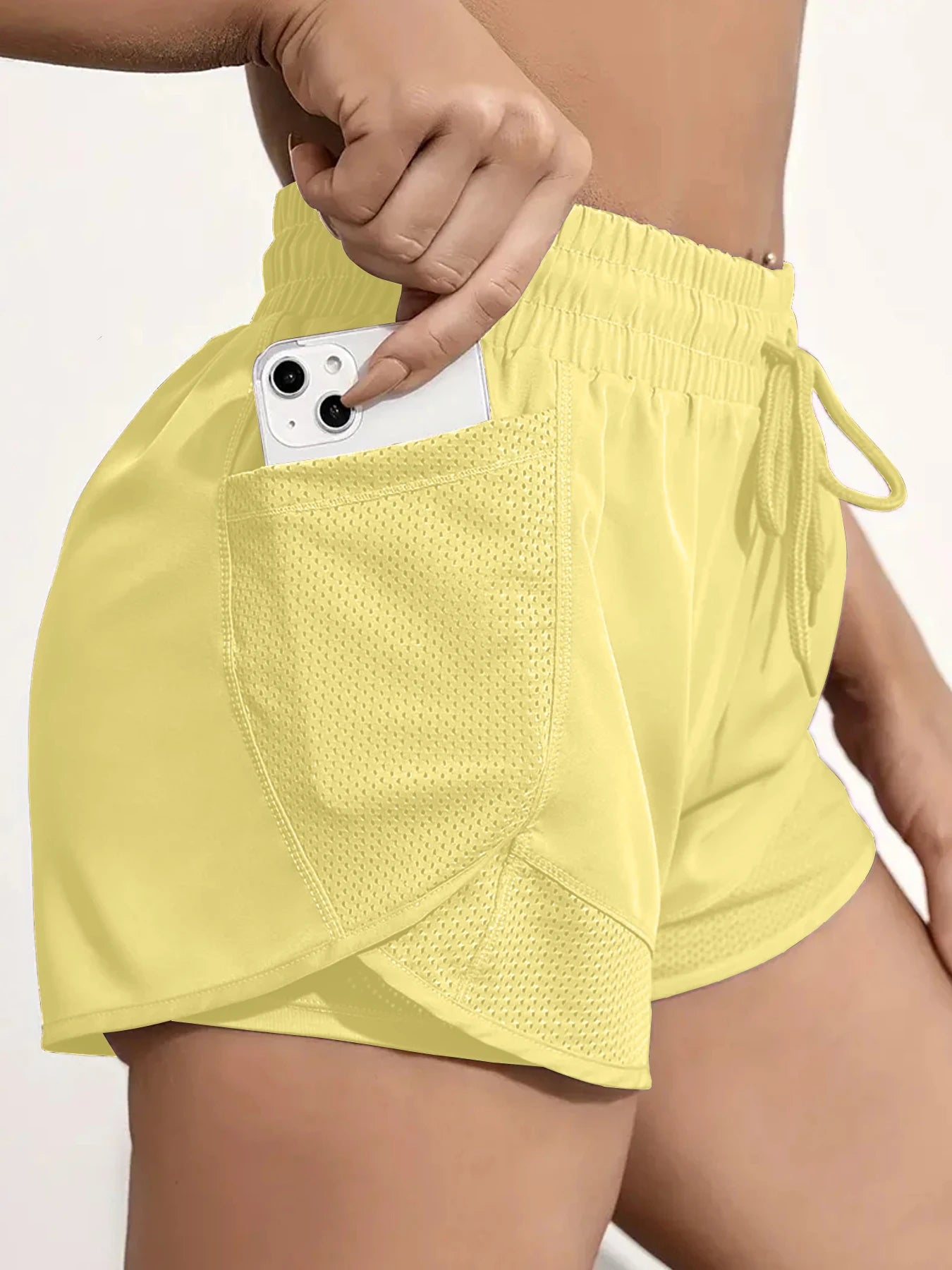 Gym training, running, high waist, breathable exercise, elastic fitness, daily wear of yoga shorts