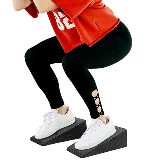 1Pc Black Trapezoidal Yoga Fitness Exercise Pedal Incline Stretch Board Leg Stretcher Squats Calf Raises EPP Adjustable 3 Height