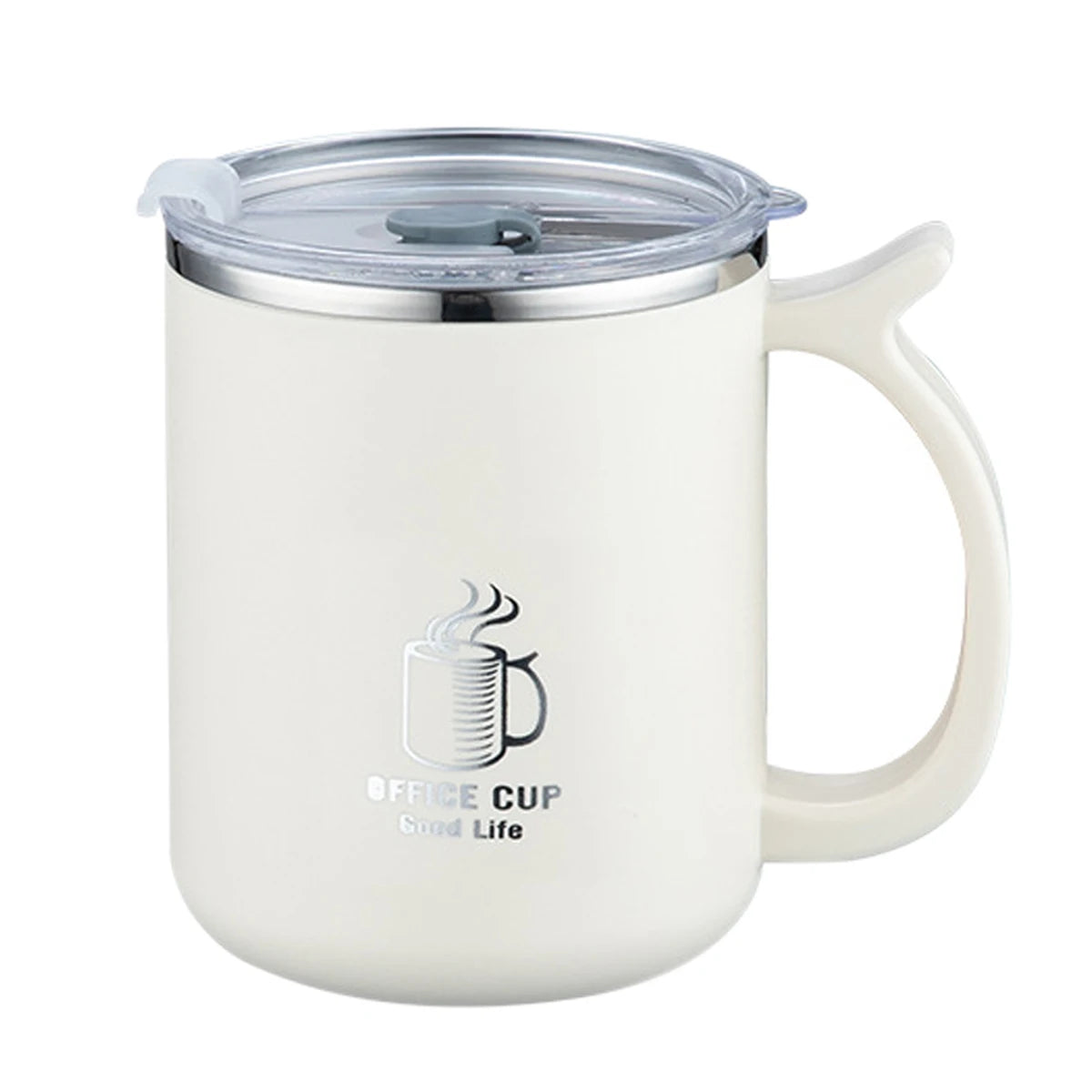 500ml Thermal Milk Coffee Cup With Handle 304 Stainless Steel Double-layer Insulated Mug Leak-proof Drinking Cup Drinkware