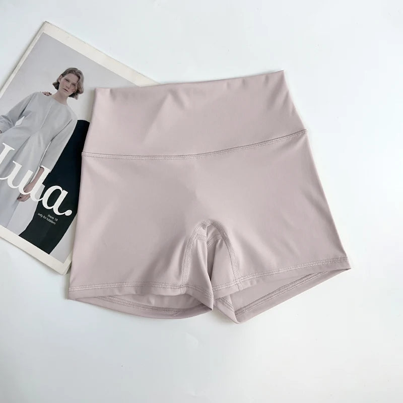 Women Sports Biker Shorts Women Naked Feeling High Waist Yoga Shorts Push Up Fitness Leggings Tummy Control Yoga Slim Shorts