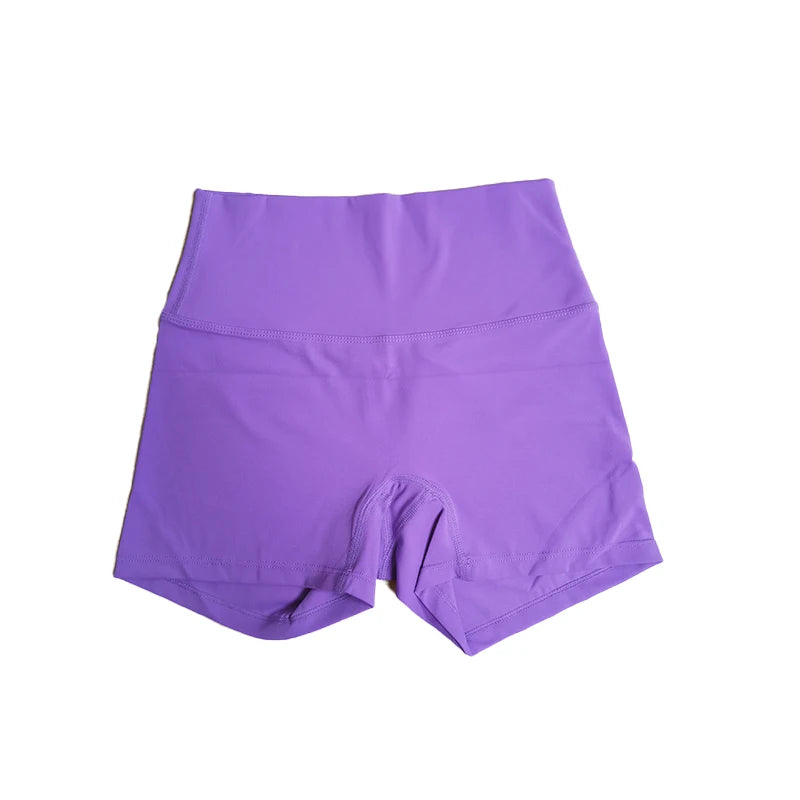 Yoga Shorts Solid Color Women Fitness Shorts High Waist Legging Bike Soft Fabric Proof Comprehensive Training Jog Sportswear