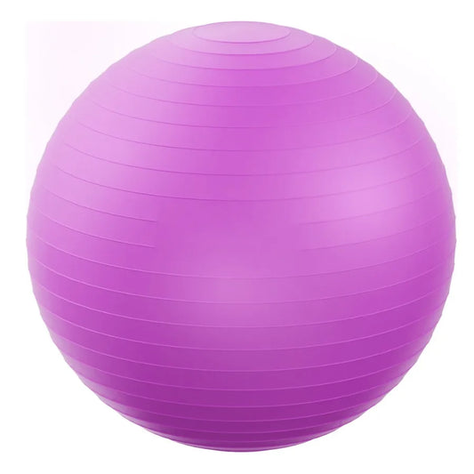 85cm AntiBurst Yoga Ball with Textured Stripes Exercise Stability Ball for Fitness Pregnancy and Physical Therapy