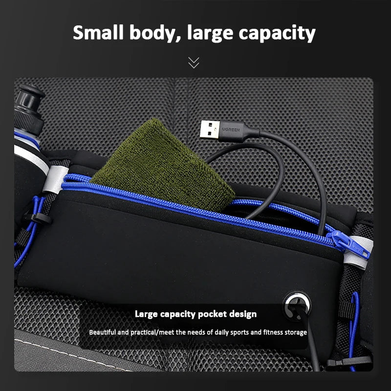 Marathon Trail Running Waist Pack For Phone Water Bottle Sports Fanny Pack Fitness Dual Pocket Running Belt Waist Bag Men Women