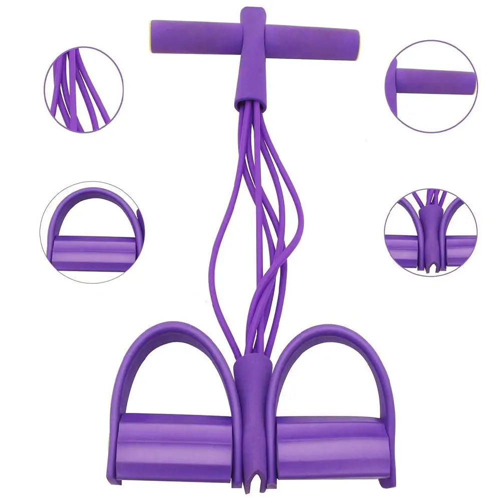 6-Tube Yoga exercise band Pedal Puller Band Elastic Pull Rope Flexipull weerstandstrainer Resistance Bands For Abdomen Waist Arm