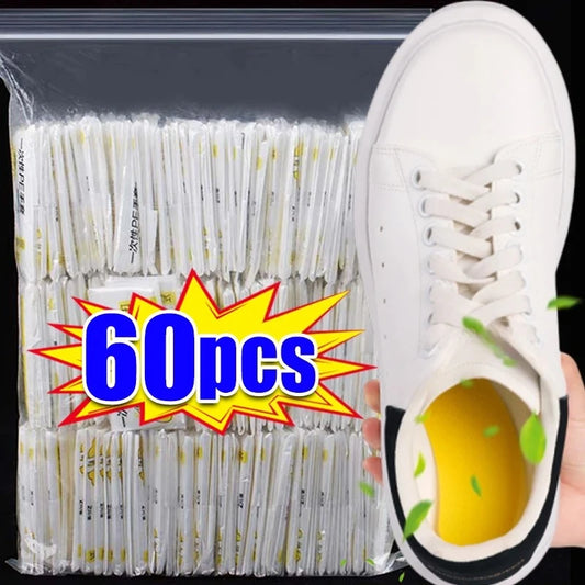 12-60pcs Shoes Odor Remover Deodorant Patch Lemon Athlete's Foot Soothing Insole Stickers Antibacterial Antiperspirant Foot Care