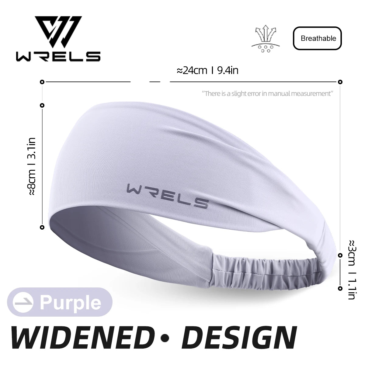 WRELS Sport Headband Running Fitness Sweatband Elastic Absorbent Sweat Jog Tennis Yoga Gym Head Band Hair Bandage Men Women