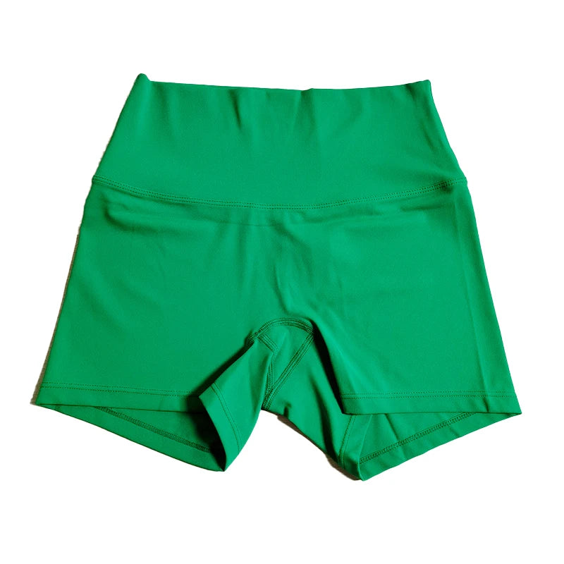 Yoga Shorts Solid Color Women Fitness Shorts High Waist Legging Bike Soft Fabric Proof Comprehensive Training Jog Sportswear
