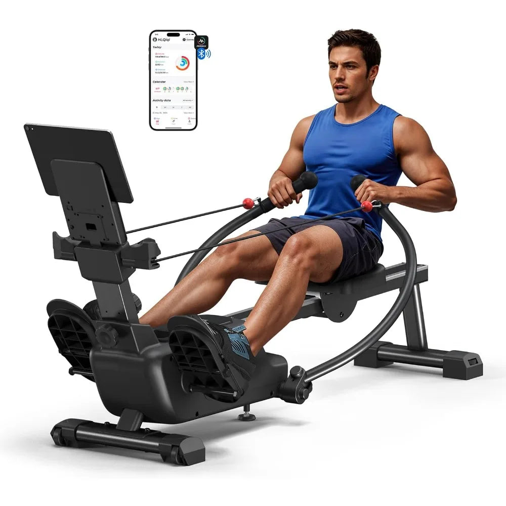 Magnetic Rowing Machine 16 Levels Resistance Quiet Rower with App Training Courses