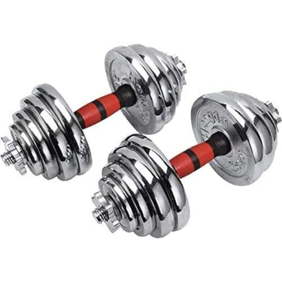 Cast Iron Adjustable Dumbbell Barbell Set 110LB 66LB 44LB Weight with Connecting Rod 2 in 1 Home Body Workout Exercise Equipmen