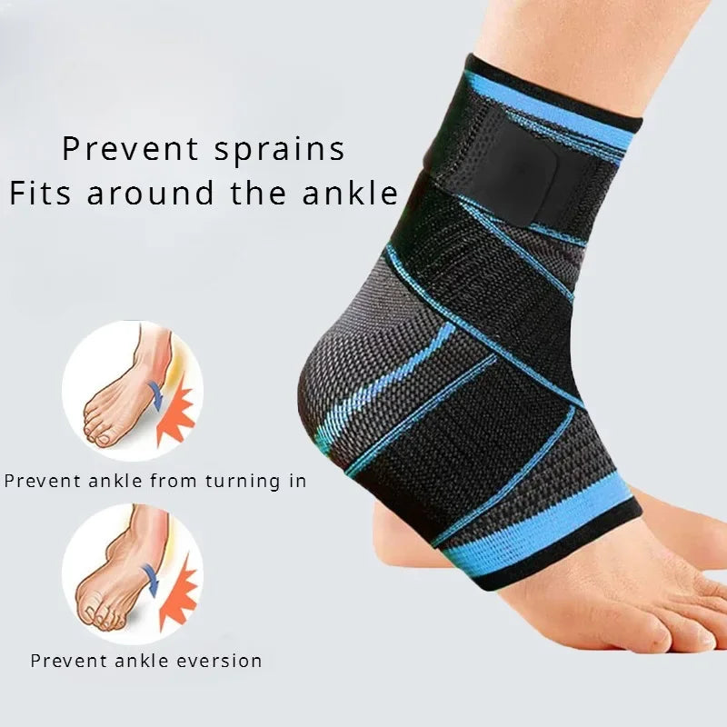 Adjustable Ankle Support Compression Ankle Brace Protector for Running Basketball Soccer Outdoor Sports Gym Bandage Ankle Strap
