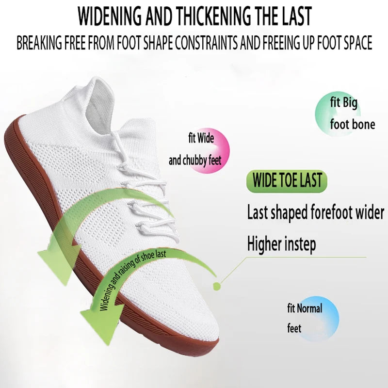 Minimalist Barefoot Shoes Unisex Lightweight Breathable Zero Soles Wide Toe Men's Running Shoes Outdoor Casual Walking Shoes