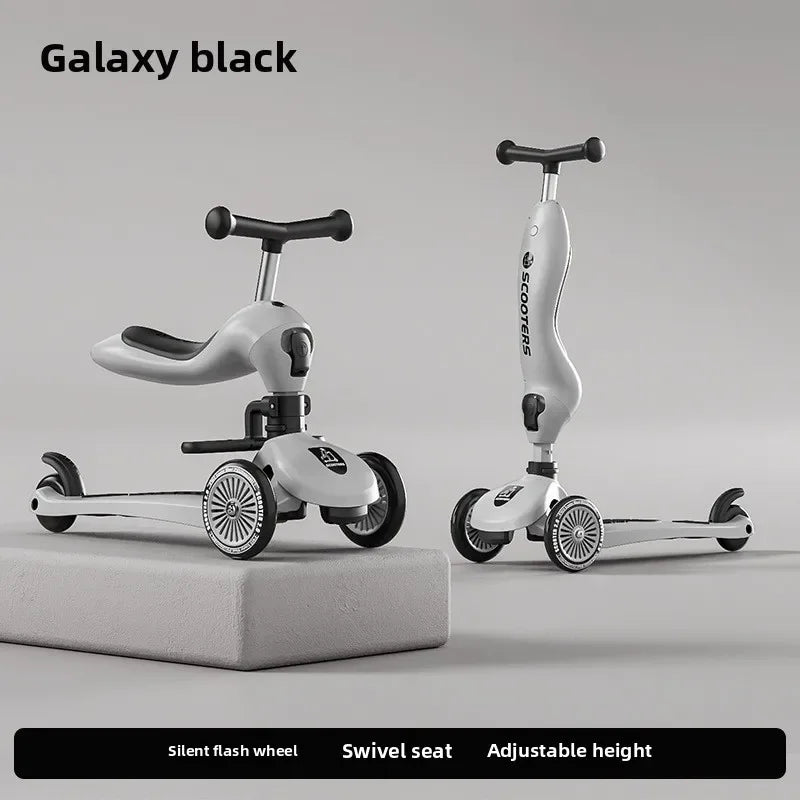 Scooter Voor Kinderen Vouwen 3 Wiel Skateboard Driewieler Baby Draagbare Kinderwagen Hoverboard Speelt Muziek Balans Multimodaal