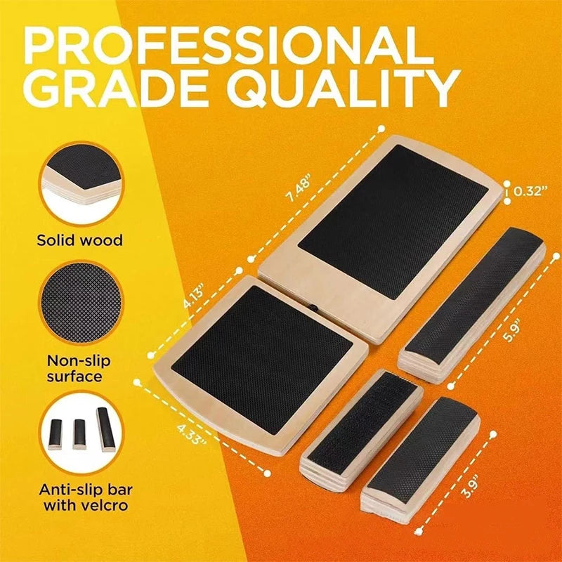 Wooden Balance Board Incline Ankle Stretcher For Ballet Single Leg Proprioception Training Anti-Slip Home Gym