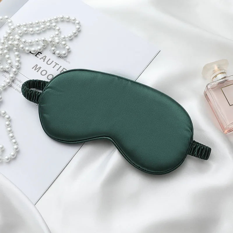 Portability Yoga Meditation Eye Mask Double Blackout Mulberry Silk Sleeping Comfort Fatigue Relief for Travelling and Resting