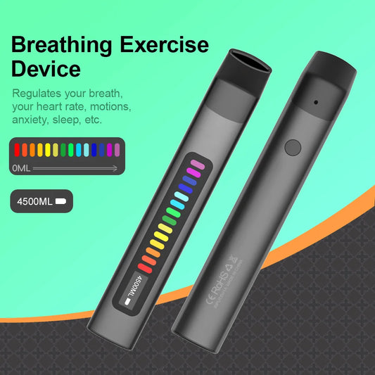 Portable Electronic Breathing Trainer Tester, Running, Mountaineering, Fitness, Yoga and Other Aerobic Exercise
