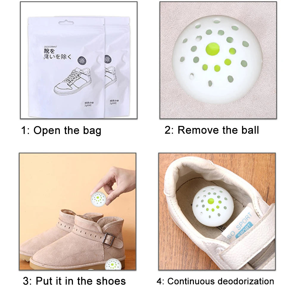 6-30pcs Deodorant Balls For Shoes Jasmine Scent Fresheners Footwear Shoe Closet Toilet Deodorization Long-lasting Aromatic