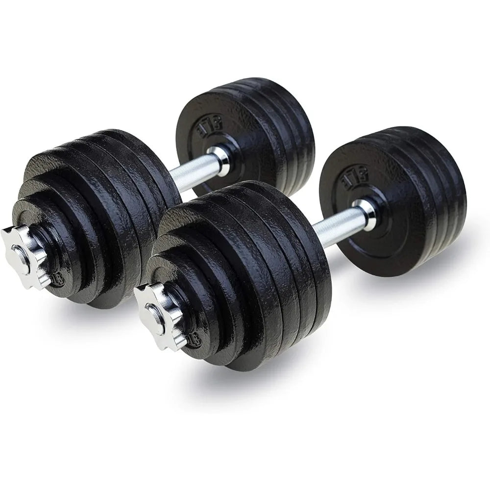 105lbs Adjustable Dumbbell Set One Pair of Adjustable Dumbbells Kits - 105 Lbs (52.5lbs X 2pc)