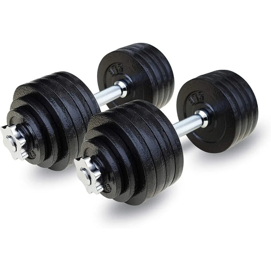 105lbs Adjustable Dumbbell Set One Pair of Adjustable Dumbbells Kits - 105 Lbs (52.5lbs X 2pc)