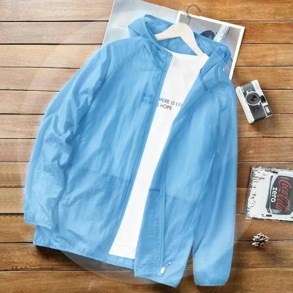 2024 New Women‘s Jacket Outerwear Spring Autumn Hooded Casual Windbreaker Coat Summer Sunscreen Clothing Family Size