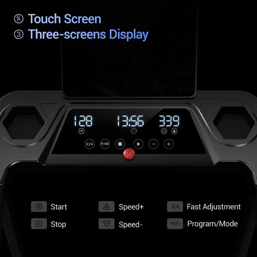 3in1 Portable Treadmill for Home Fitness with 15 Incline Adjustment Foldable Design for Easy Storage 300 Lbs Weight Capacity 3.