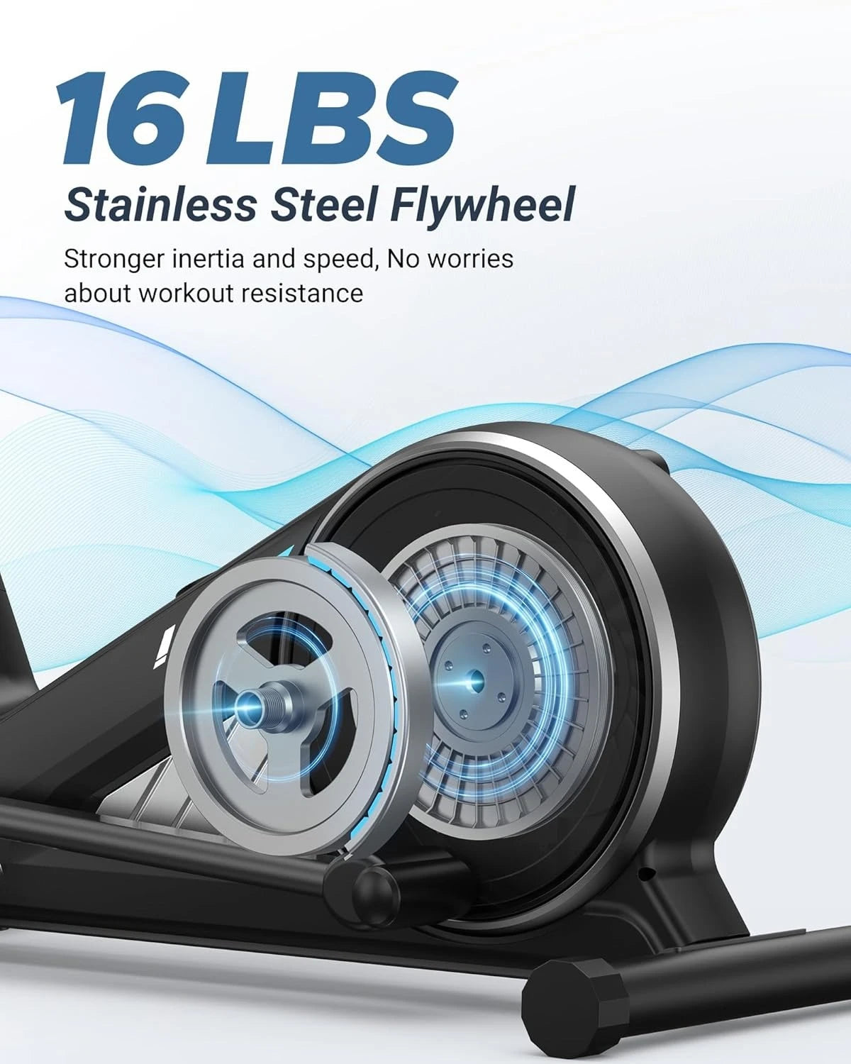 Elliptical Exercise Machine for Home Use, Elliptical Machine with Hyper-Quiet Magnetic Drive System, 16-Level, Customized