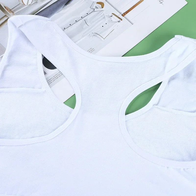 Solid Color Non-steel Ring Vest-style Sports Underwear, Fitness Trend Bra, Cotton Underwear