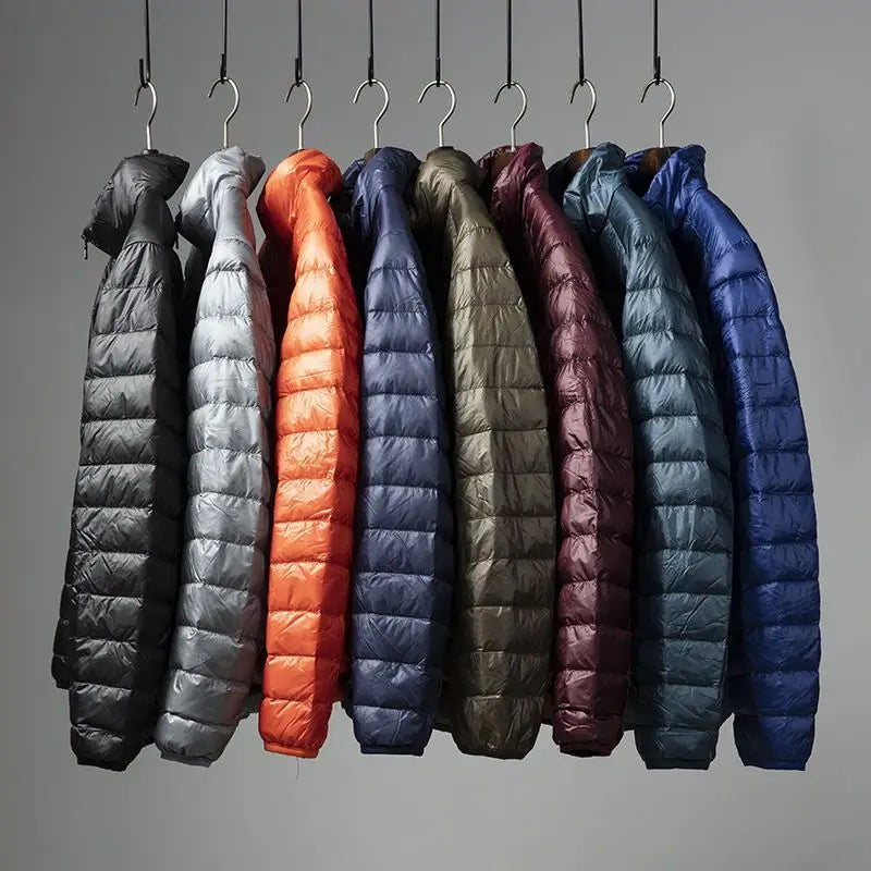 Portable Lightweight ort down Jaet for Men Autumn Winter Cotton Padded Stand Collar Warm Casual ly Friendly Outerwear