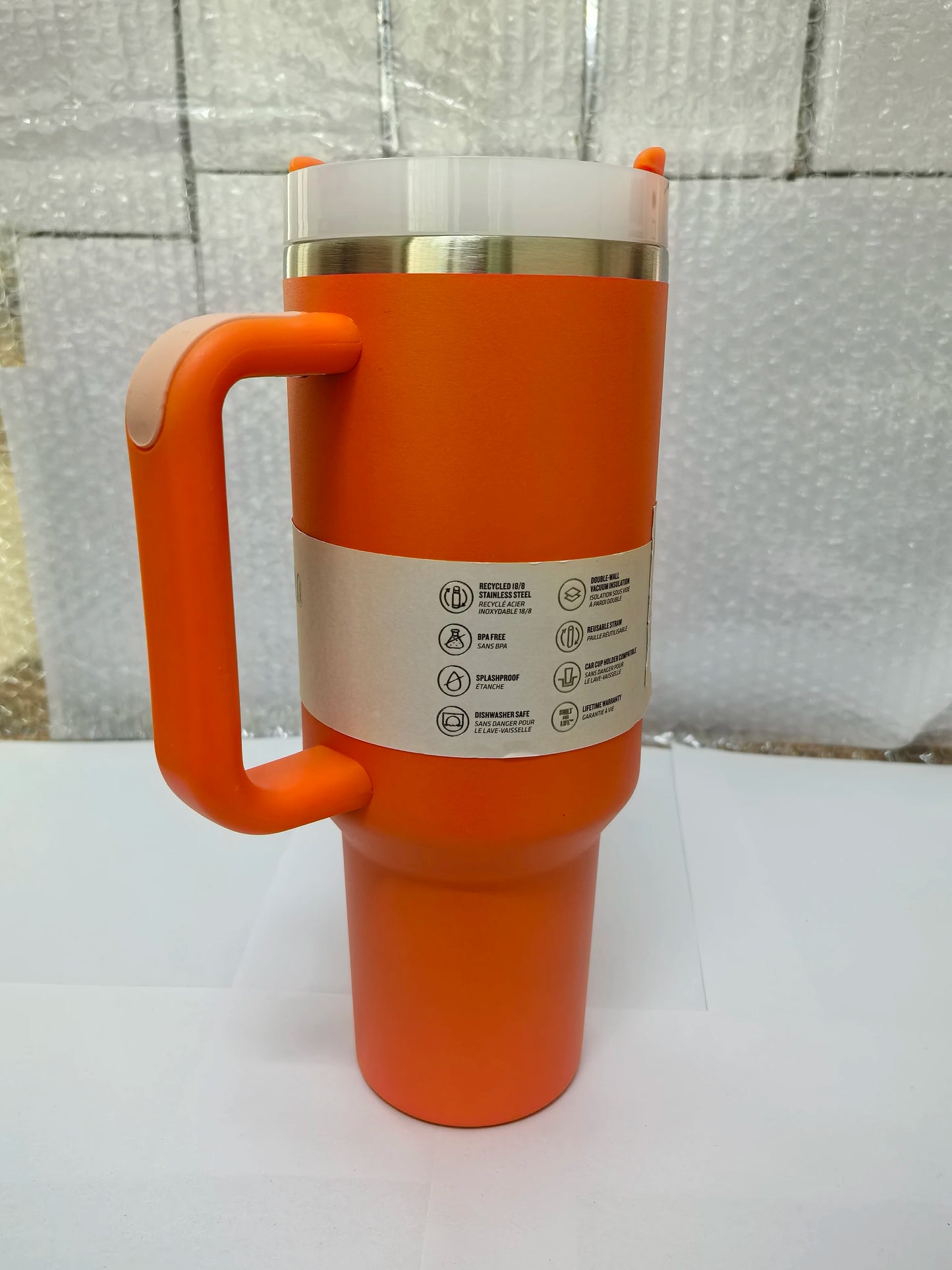 New 2nd generation 40oz handle cup double-layer stainless steel thermal insulation and cold insulation car cup Bingba cup,