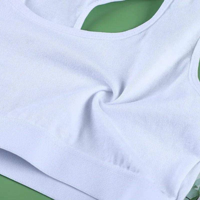 Solid Color Non-steel Ring Vest-style Sports Underwear, Fitness Trend Bra, Cotton Underwear