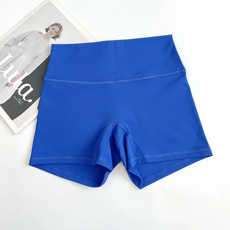 Women Sports Biker Shorts Women Naked Feeling High Waist Yoga Shorts Push Up Fitness Leggings Tummy Control Yoga Slim Shorts