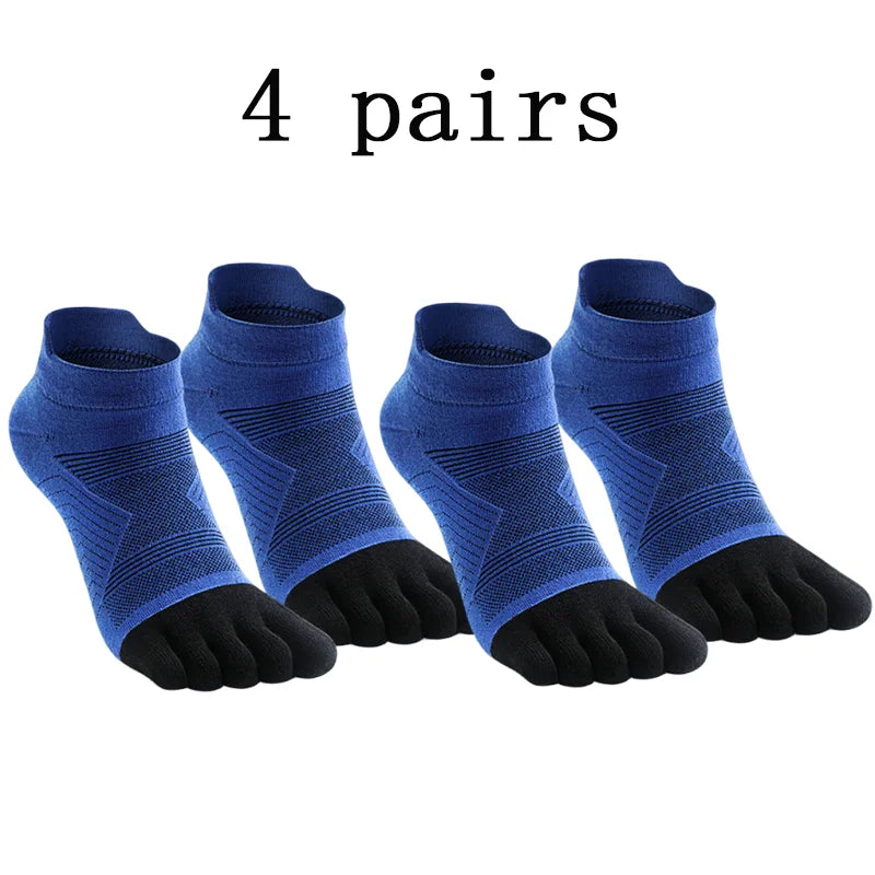 Merino Wool Hiking Socks Thermal Warm Moisture Absorption Toe Socks For Ski Climbing Running Breathable Thick Sport Toe Socks